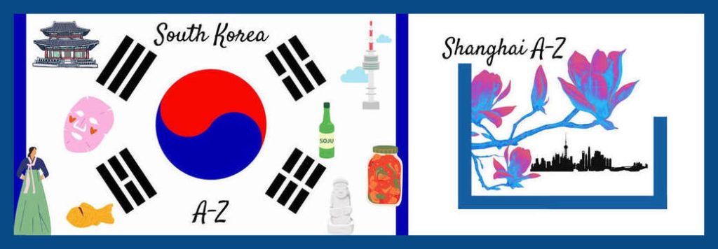 South Korea and Shanghai A-Z illustration for YouTube video series